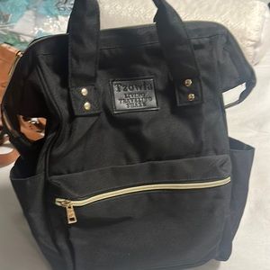 black backpack